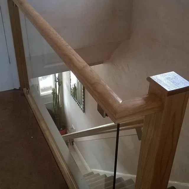 Bespoke timber staircase, handrail and newel post inside a home